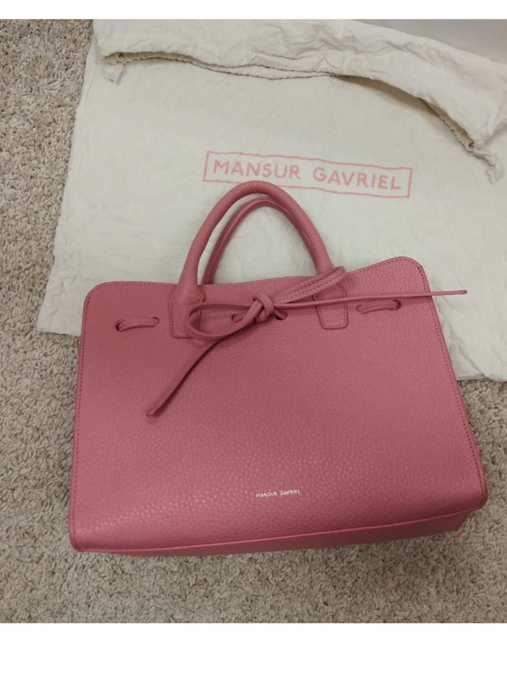 Mansur Gavriel Black Tote with Top Handles